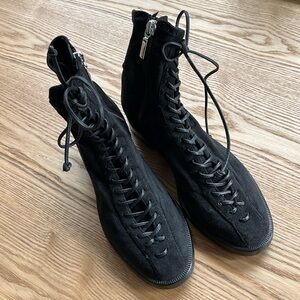 SCHUTZ LEATHER SOLE FLAT BOOTS